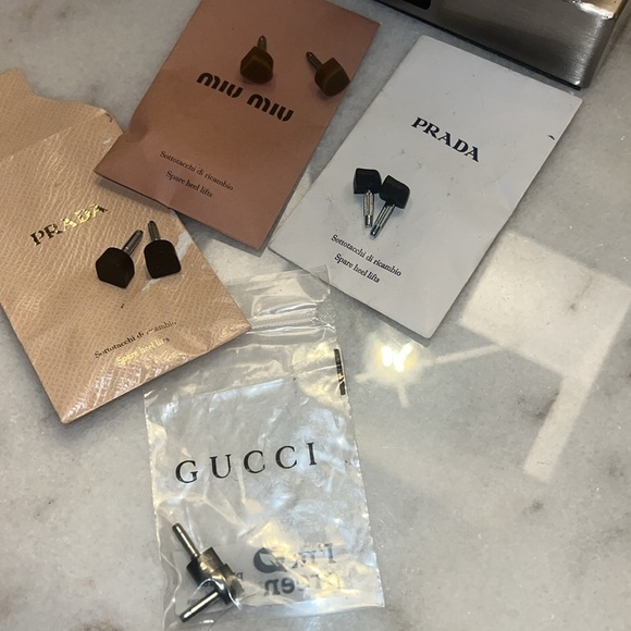 Prada Gucci & Miu Miu heel tip replacement lot - Picture 2 of 5
